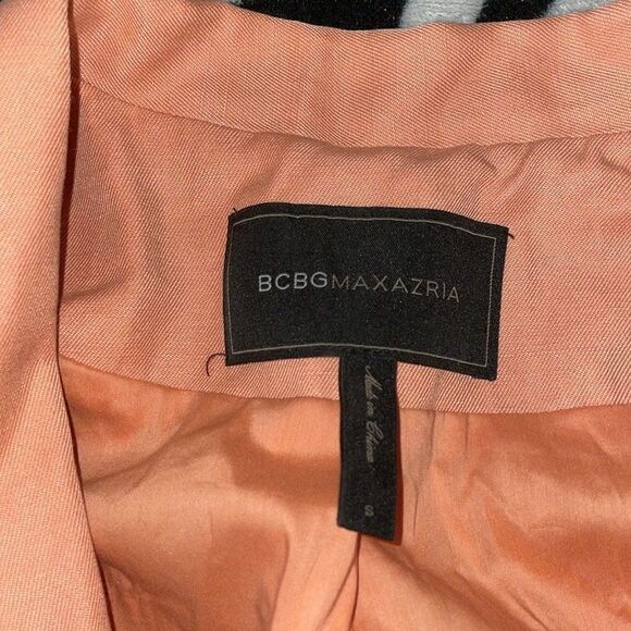BCBGMaxAzaria Abree peach blush women’s open long sleeve suit jacket blazer - Picture 7 of 13